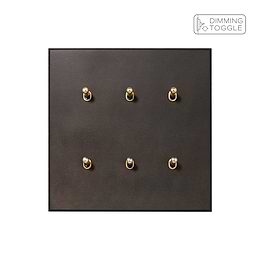 Heritage Bronze 6 Gang 2 Way Dimming Toggle Switch - The Palaces Collection