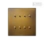 Aged Brass 8 Gang 2 Way Dimming Toggle Switch - The Palaces Collection