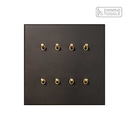 Heritage Bronze 8 Gang 2 Way Dimming Toggle Switch - The Palaces Collection
