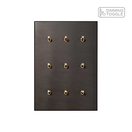 Heritage Bronze 9 Gang 2 Way Dimming Toggle Switch - The Palaces Collection