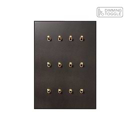Heritage Bronze 12 Gang 2 Way Dimming Toggle Switch - The Palaces Collection