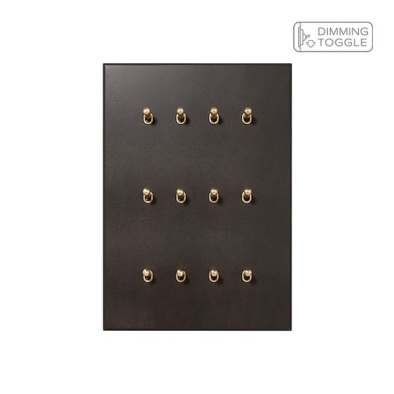 Heritage Bronze 12 Gang 2 Way Dimming Toggle Switch - The Palaces Collection