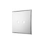 Nickel 2 Gang TM Module Grid Switch Plate - The Palaces Collection