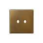 Aged Brass 2 Gang TM Module Grid Switch Plate - The Palaces Collection
