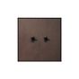 Heritage Bronze 2 Gang 20A 2 Way Toggle Switch with Bronze Toggle - The Palaces Collection