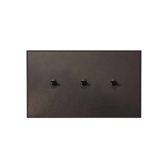 Heritage Bronze 3 Gang 20A 2 Way Retractive Toggle Switch with Bronze Toggle - The Palaces Collection
