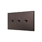 Heritage Bronze 3 Gang 20A 2 Way Retractive Toggle Switch with Bronze Toggle - The Palaces Collection
