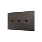 Heritage Bronze 3 Gang 20A 2 Way Retractive Toggle Switch with Bronze Toggle - The Palaces Collection