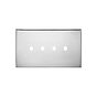Nickel 4 Gang TM Module Grid Switch Plate - The Palaces Collection