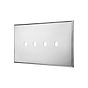 Nickel 4 Gang TM Module Grid Switch Plate - The Palaces Collection