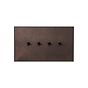 Heritage Bronze 4 Gang 20A 2 Way Toggle Switch with Bronze Toggle - The Palaces Collection