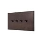 Heritage Bronze 4 Gang 20A 2 Way Toggle Switch with Bronze Toggle - The Palaces Collection