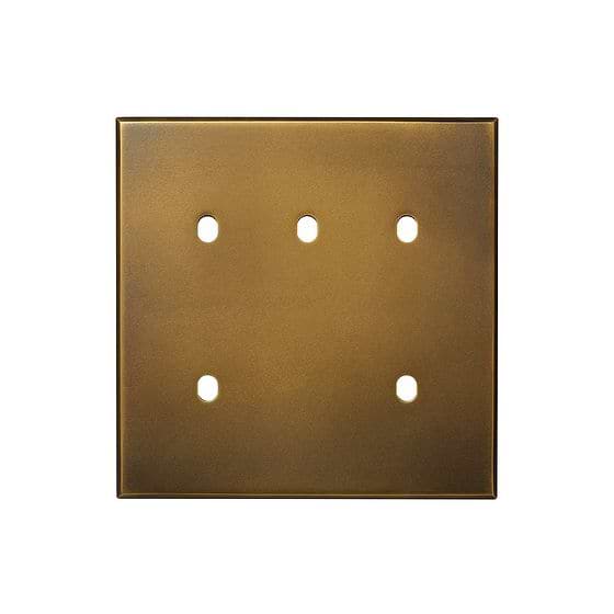 Aged Brass 5 Gang TM Module Grid Switch Plate - The Palaces Collection