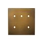 Aged Brass 5 Gang TM Module Grid Switch Plate - The Palaces Collection