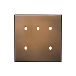 Aged Brass 5 Gang TM Module Grid Switch Plate - The Palaces Collection