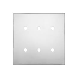 Nickel 6 Gang TM Module Grid Switch Plate - The Palaces Collection