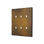 Aged Brass 6 Gang TM Module Grid Switch Plate - The Palaces Collection