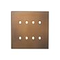 Aged Brass 8 Gang TM Module Grid Switch Plate - The Palaces Collection