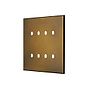 Aged Brass 8 Gang TM Module Grid Switch Plate - The Palaces Collection