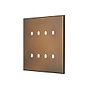 Aged Brass 8 Gang TM Module Grid Switch Plate - The Palaces Collection