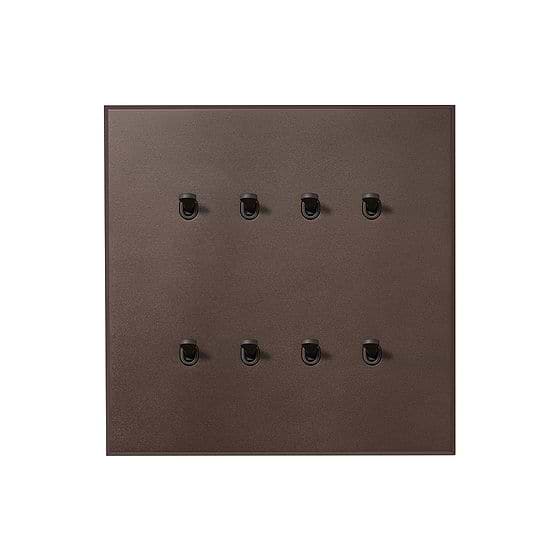 Heritage Bronze 8 Gang 20A 2 Way Toggle Switch with Bronze Toggle - The Palaces Collection