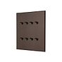 Heritage Bronze 8 Gang 20A 2 Way Toggle Switch with Bronze Toggle - The Palaces Collection