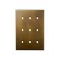 Aged Brass 9 Gang TM Module Grid Switch Plate - The Palaces Collection
