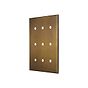 Aged Brass 9 Gang TM Module Grid Switch Plate - The Palaces Collection