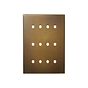 Aged Brass 12 Gang TM Module Grid Switch Plate - The Palaces Collection
