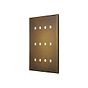 Aged Brass 12 Gang TM Module Grid Switch Plate - The Palaces Collection