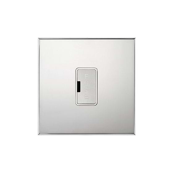 Nickel 13A Double Pole Unswitched Fused Spur with White Insert - The Palaces Collection