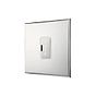 Nickel 13A Double Pole Unswitched Fused Spur with White Insert - The Palaces Collection