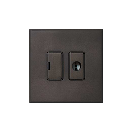 Heritage Bronze 13A Double Pole Unswitched Fused Spur Flex Outlet with Black Insert - The Palaces Collection