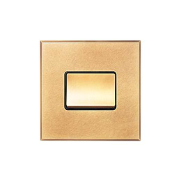 Natural Brass 1 Gang 10A 1 Way 3-Pole Extractor Fan Isolator Switch with Black Insert  - The Palaces Collection