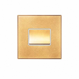 Natural Brass 1 Gang 10A 1 Way 3-Pole Extractor Fan Isolator Switch with White Insert - The Palaces Collection