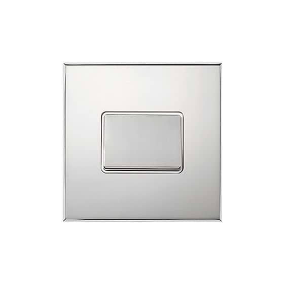 Nickel 1 Gang 10A 1 Way 3-Pole Extractor Fan Isolator Switch with White Insert - The Palaces Collection