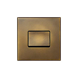 Aged Brass 1 Gang 10A 1 Way 3-Pole Extractor Fan Isolator Switch with Black Insert  - The Palaces Collection