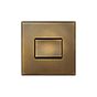 Aged Brass 1 Gang 10A 1 Way 3-Pole Extractor Fan Isolator Switch with Black Insert  - The Palaces Collection