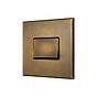 Aged Brass 1 Gang 10A 1 Way 3-Pole Extractor Fan Isolator Switch with Black Insert  - The Palaces Collection