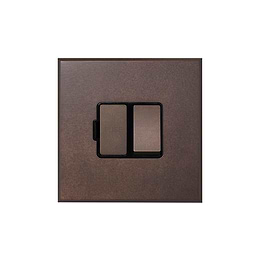Heritage Bronze 13A Double Pole Switched Fused Spur with Black Insert  - The Palaces Collection