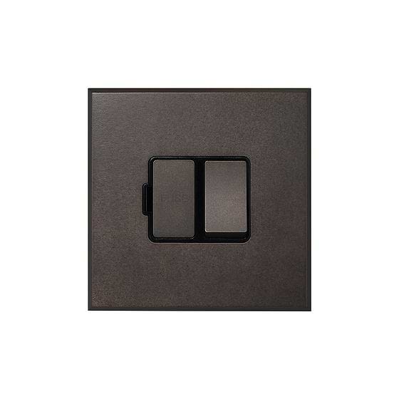 Heritage Bronze 13A Double Pole Switched Fused Spur with Black Insert  - The Palaces Collection