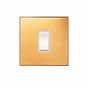 Natural Brass 1 Gang 45A Double Pole Switch - Single with White Insert - The Palaces Collection