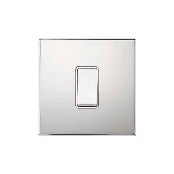 Nickel 1 Gang 45A Double Pole Switch - Single with White Insert - The Palaces Collection