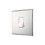 Nickel 1 Gang 45A Double Pole Switch - Single with White Insert - The Palaces Collection