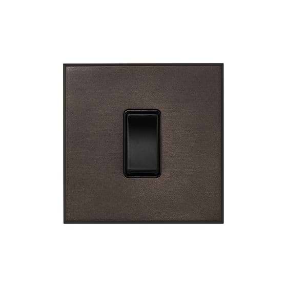 Heritage Bronze 1 Gang 45A Double Pole Switch - Single with Black Insert  - The Palaces Collection