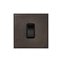 Heritage Bronze 1 Gang 45A Double Pole Switch - Single with Black Insert  - The Palaces Collection