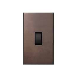 Heritage Bronze 1 Gang 45A Double Pole Switch - Large with Black Insert  - The Palaces Collection