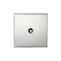 Nickel 1 Gang Coaxial TV Aerial Socket with White Insert - The Palaces Collection