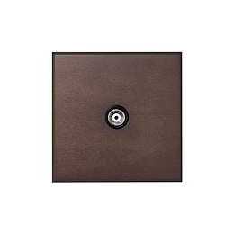 Heritage Bronze 1 Gang Coaxial TV Aerial Socket with Black Insert  - The Palaces Collection