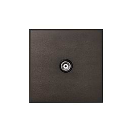 Heritage Bronze 1 Gang Coaxial TV Aerial Socket with Black Insert - The Palaces Collection